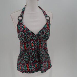 Converse Multi-Color Halter Tankini Top Size Medium NWT